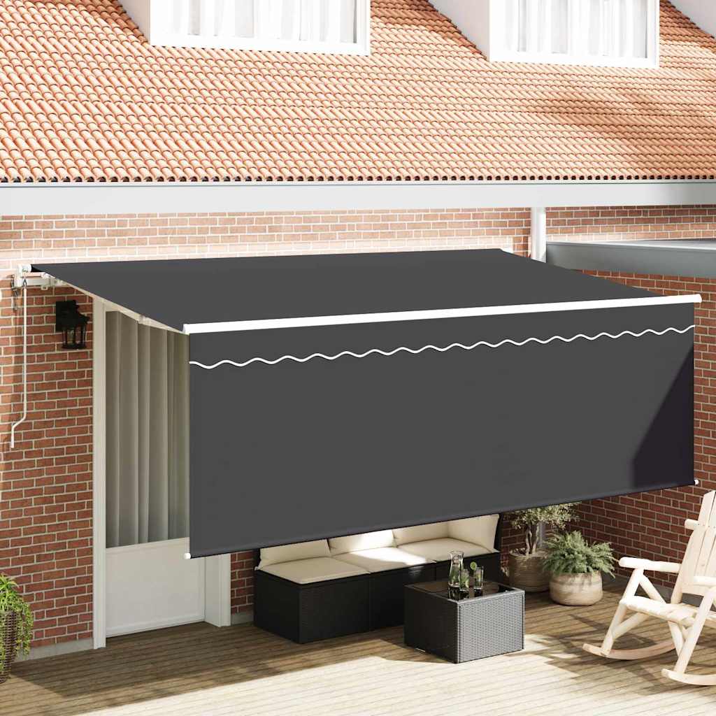 Innvendbar Markise Antrasitt 350 x 200 cm vidaXL