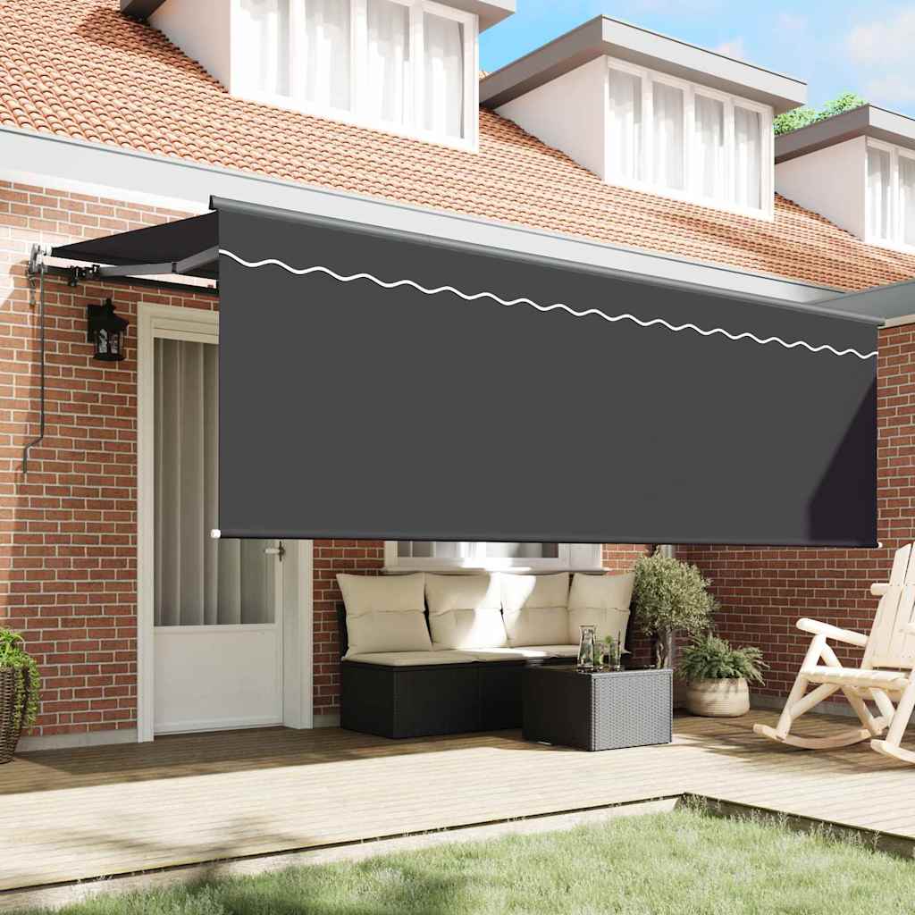 Innvendbar Markise Antrasitt 350 x 200 cm vidaXL