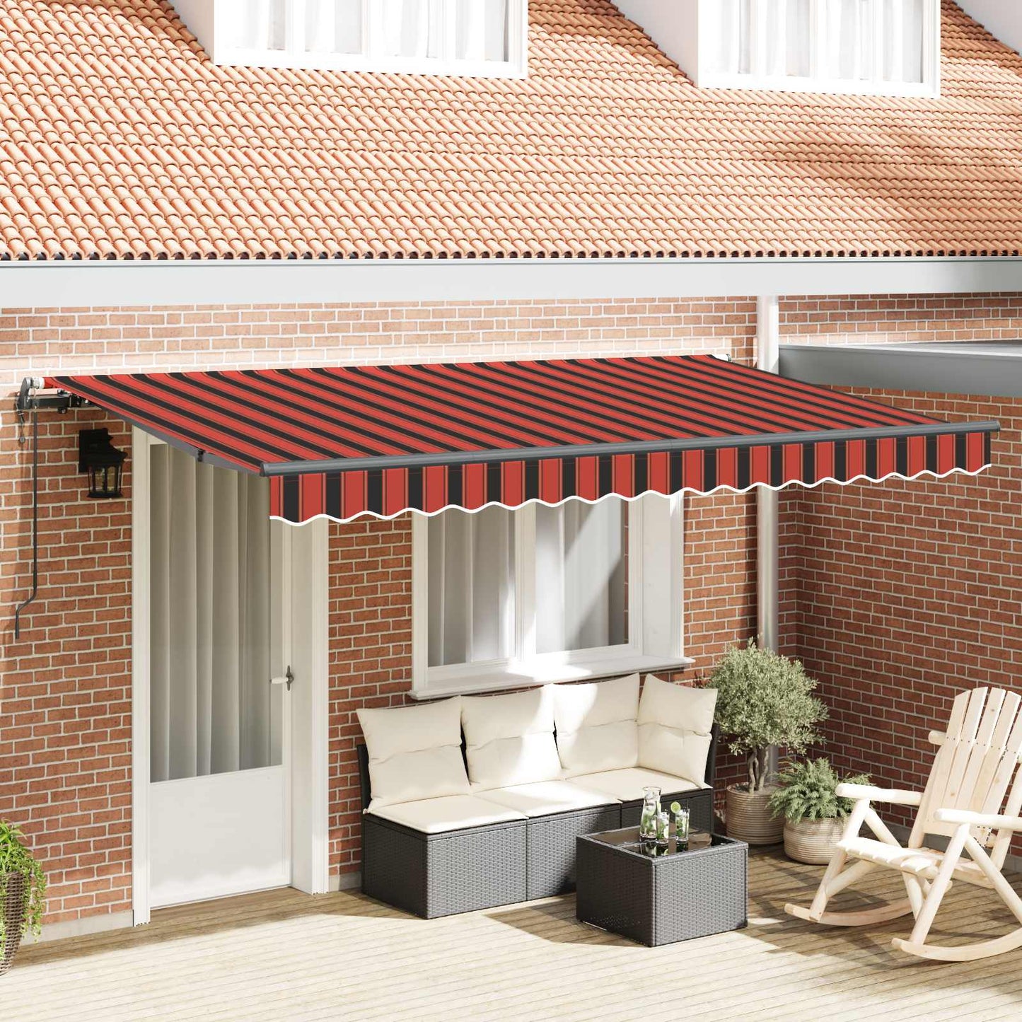 Innvendbar Markise Oransje 350 x 200 cm stoff