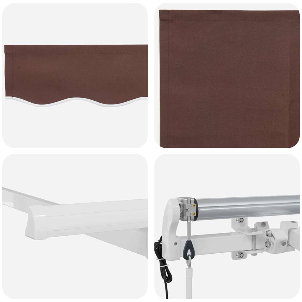 Innvendbar Markise Brun 350 x 200 cm stoff