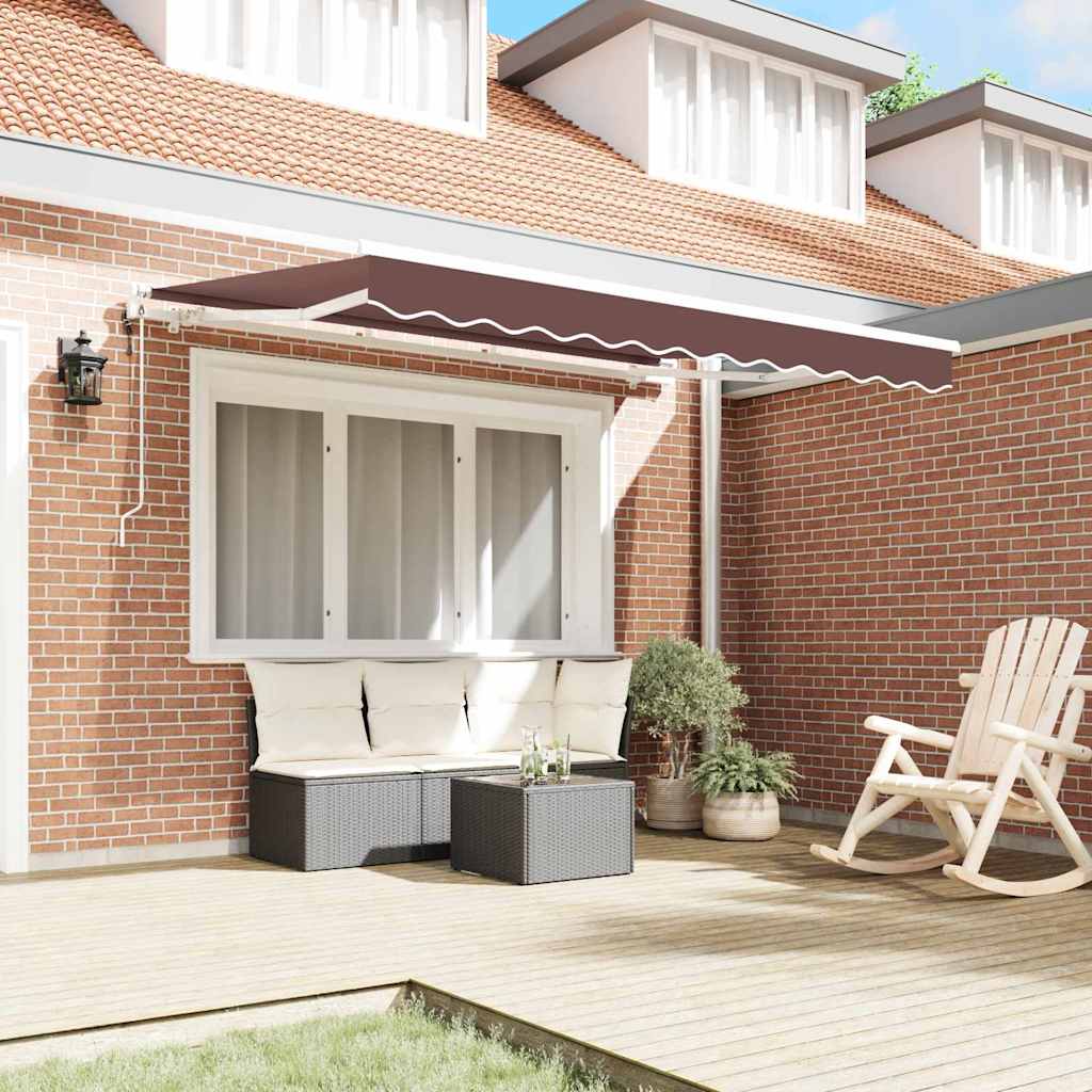 Innvendbar Markise Brun 350 x 200 cm stoff