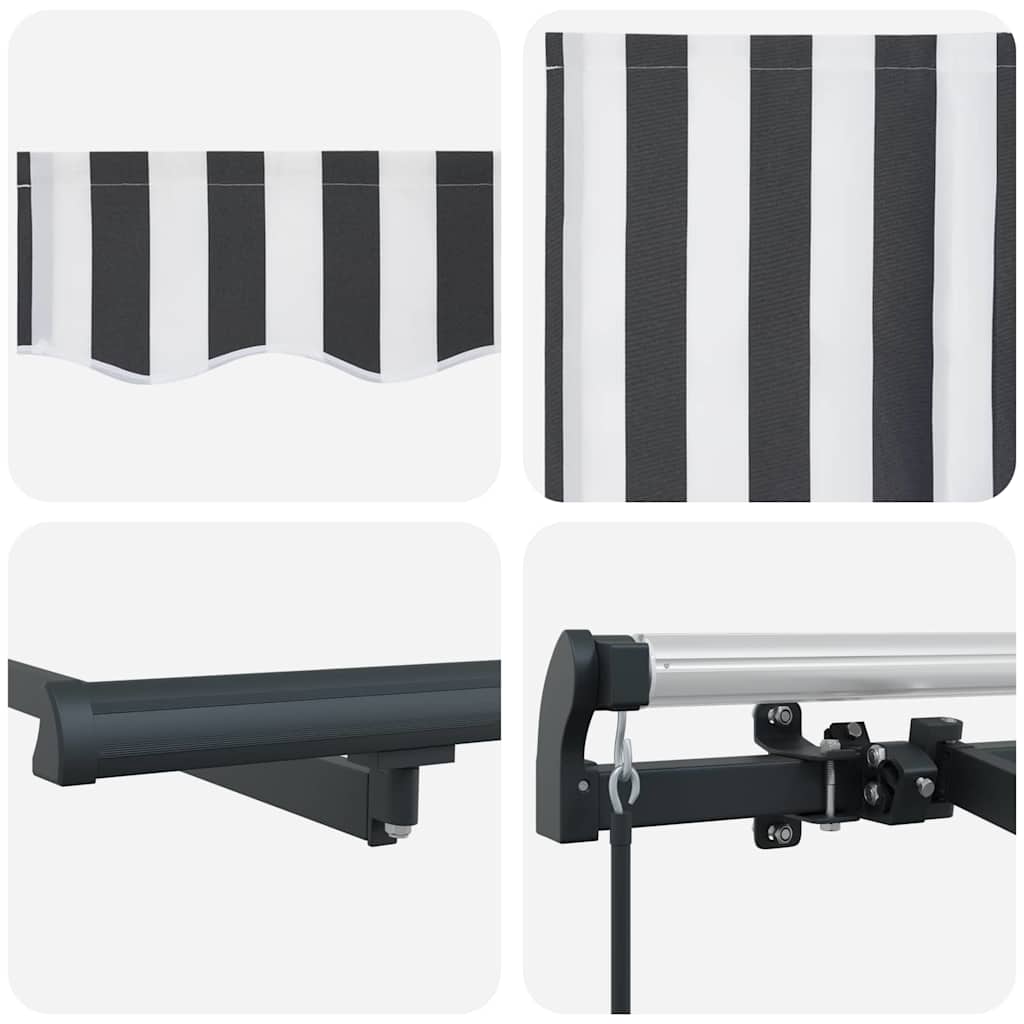 Innvendbar Markise Antrasitt 350 x 200 cm stoff vidaXL