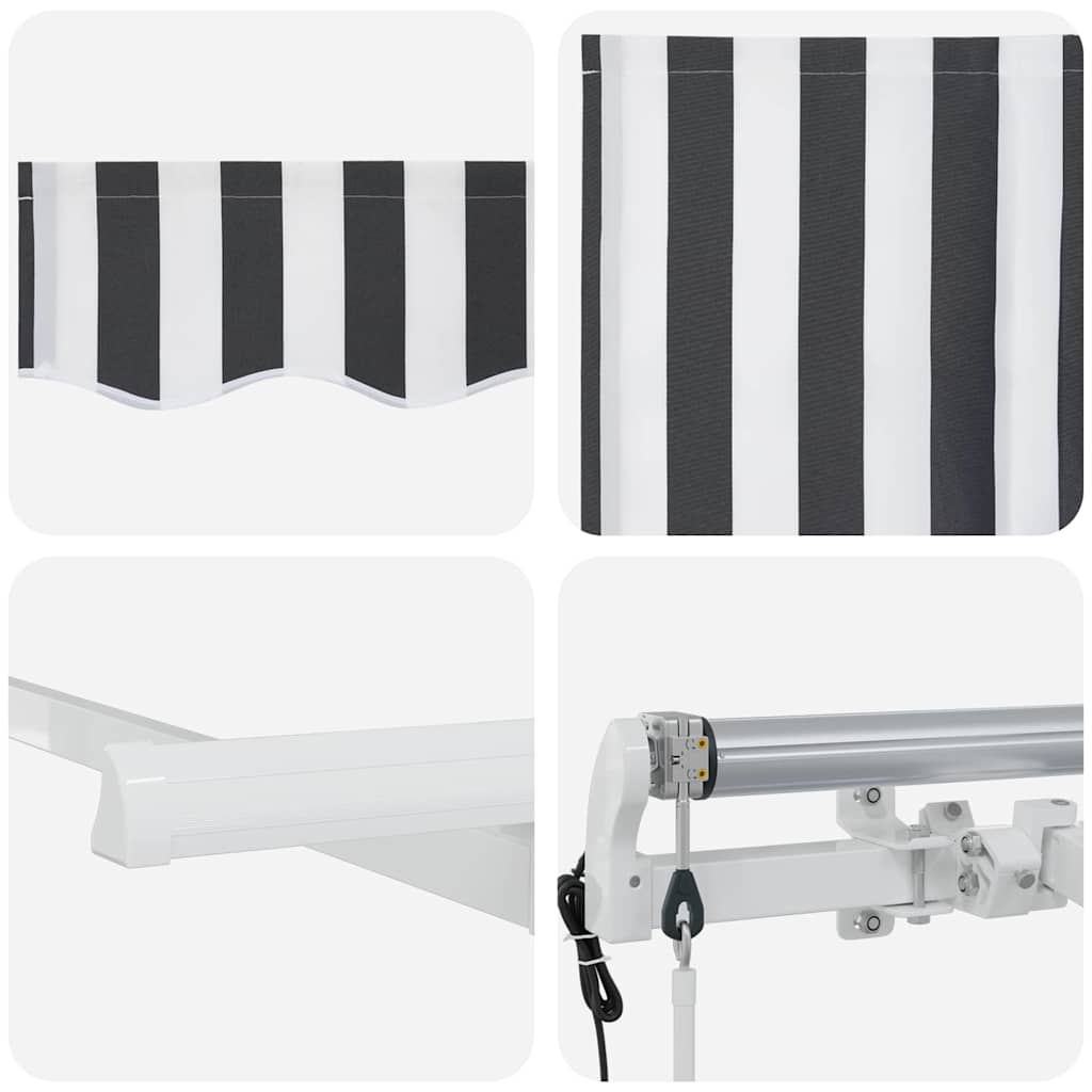 Innvendbar Markise Antrasitt 350 x 200 cm stoff vidaXL