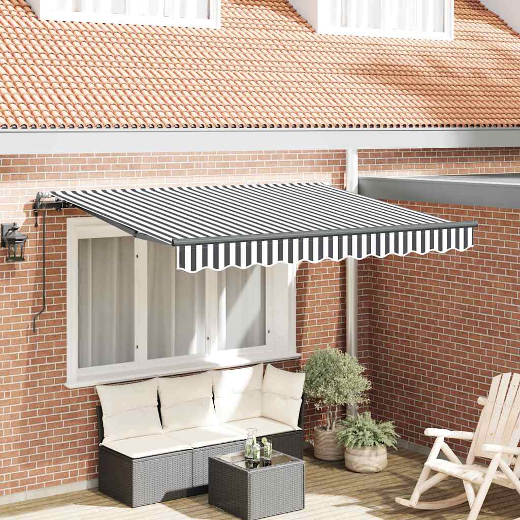 Innvendbar Markise Antrasitt 350 x 200 cm stoff vidaXL