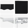 Innvendbar Markise Svart 350 x 200 cm Polyester og aluminium