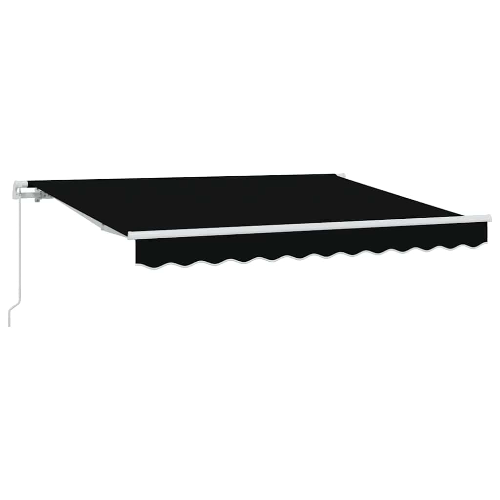 Innvendbar Markise Svart 350 x 200 cm Polyester og aluminium