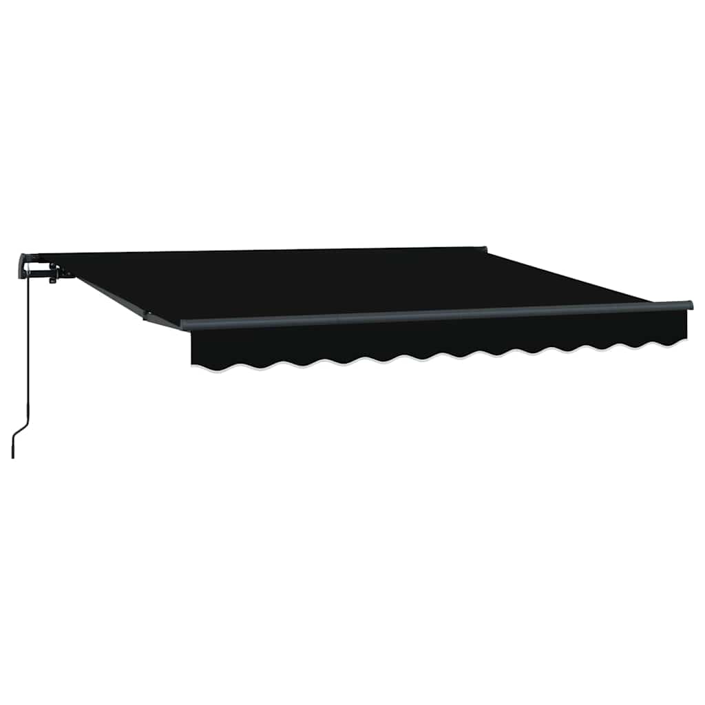 Innvendbar Markise Svart 350 x 200 cm Polyester og aluminium