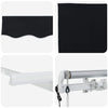 Innvendbar Markise Svart 350 x 200 cm Polyester og aluminium