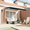 Innvendbar Markise Svart 350 x 200 cm Polyester og aluminium
