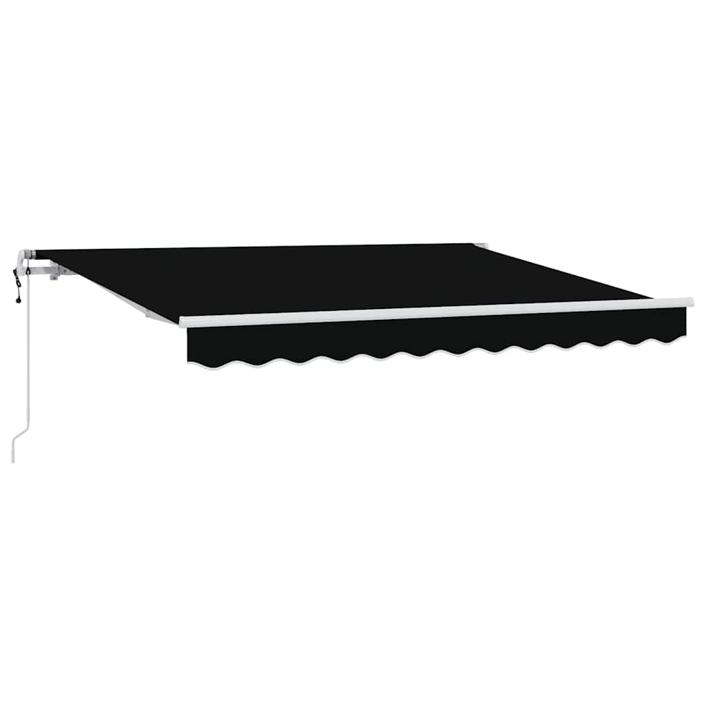 Innvendbar Markise Svart 350 x 200 cm Polyester og aluminium