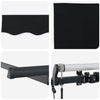 Innvendbar Markise Svart 350 x 200 cm Polyester og aluminium