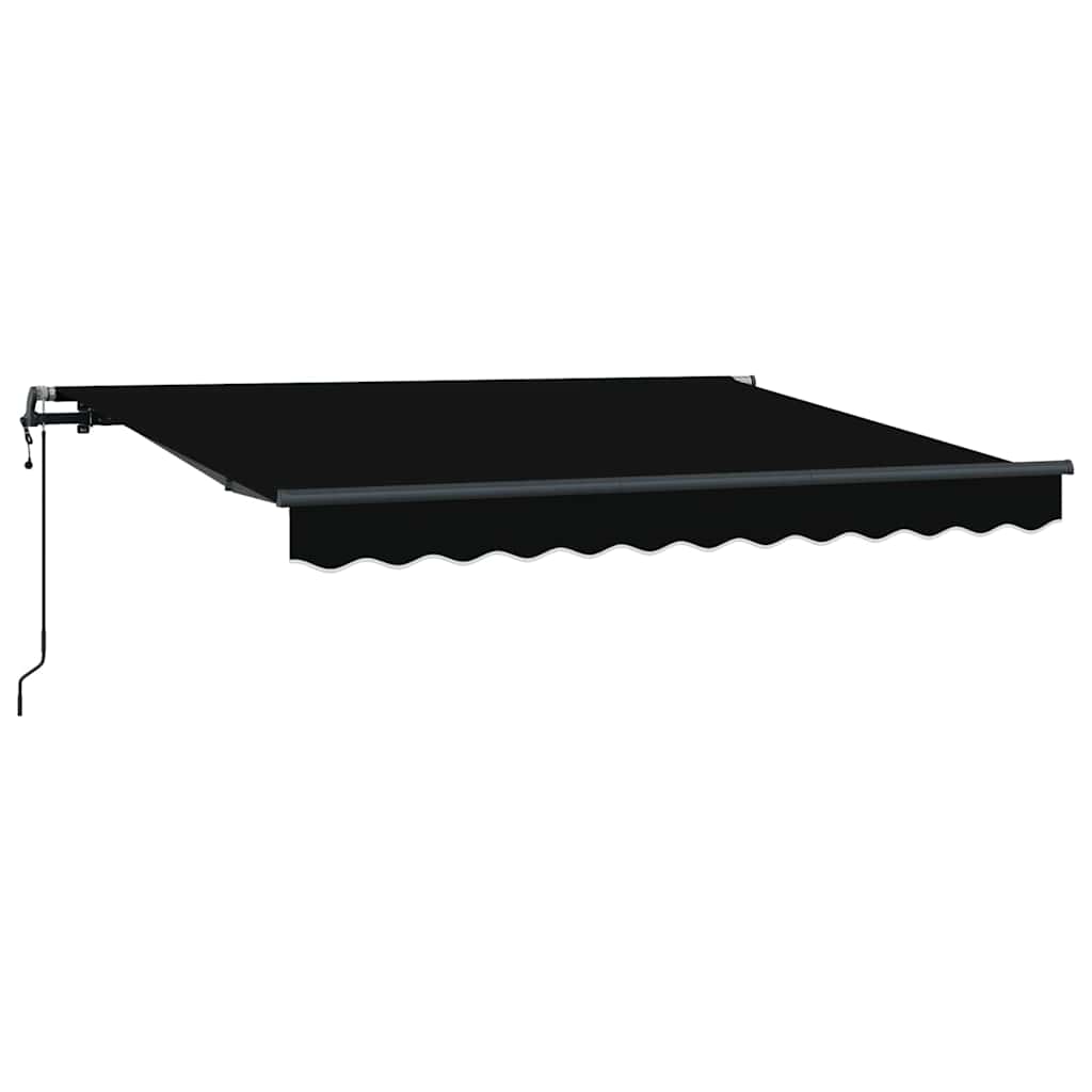 Innvendbar Markise Svart 350 x 200 cm Polyester og aluminium