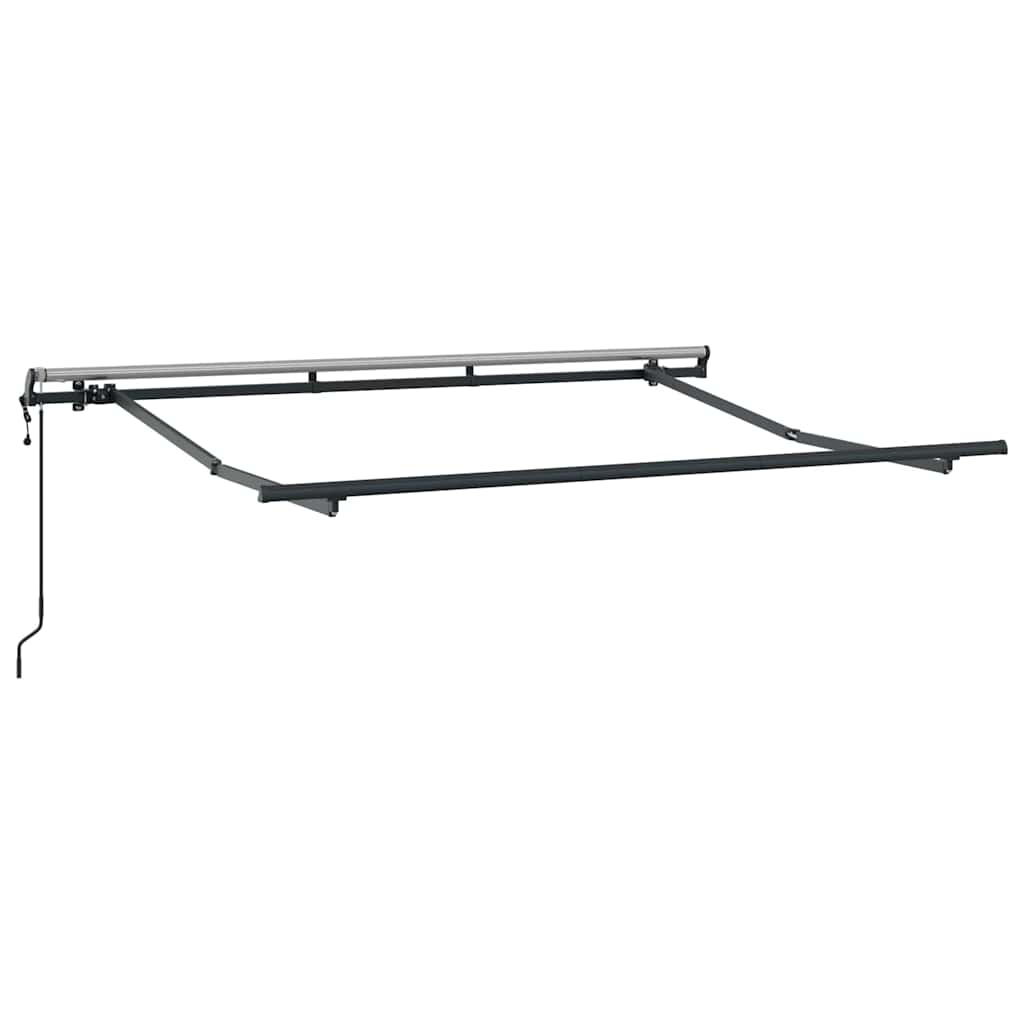Innvendbar Markise Svart 350 x 200 cm Polyester og aluminium