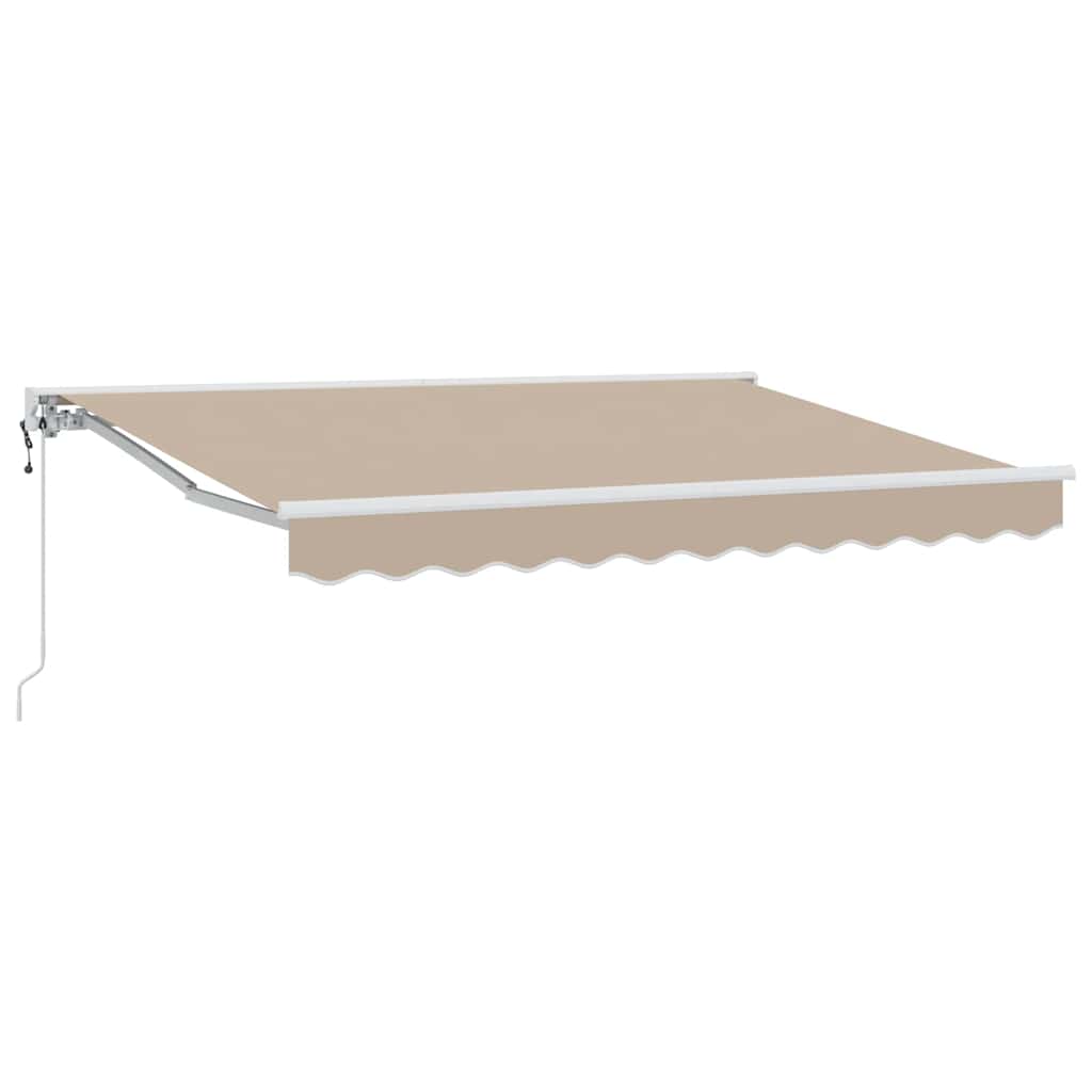 Markiseramme Beige 350 x 200 cm Polyester med PU-belegg