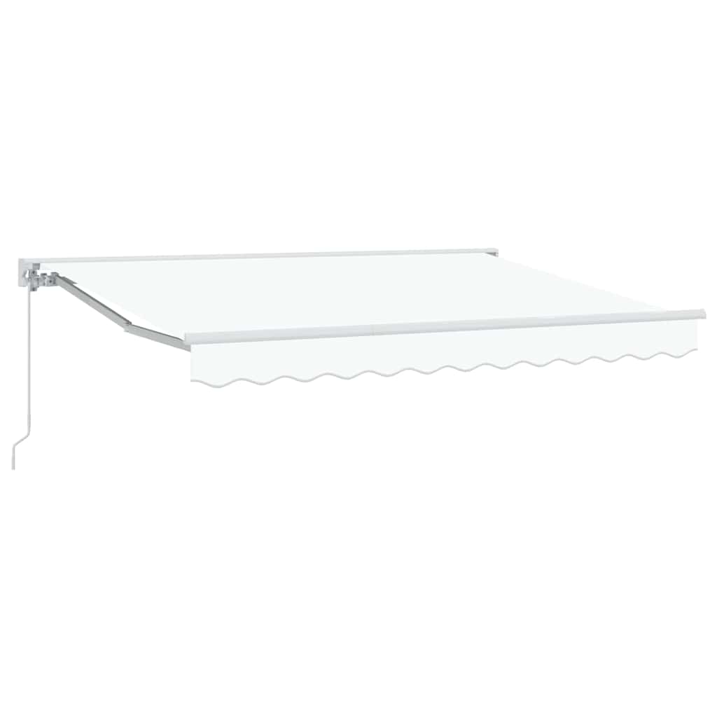 Markiseramme Hvit 350 x 200 cm Polyester med PU-belegg