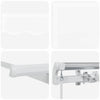 Innvendbar Markise Hvit 350 x 200 cm Polyester og aluminium