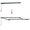 Innvendbar Markise Hvit 350 x 200 cm Polyester og aluminium