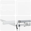 Innvendbar Markise Hvit 350 x 200 cm Polyester og aluminium