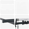 Innvendbar Markise Hvit 350 x 200 cm Polyester og aluminium