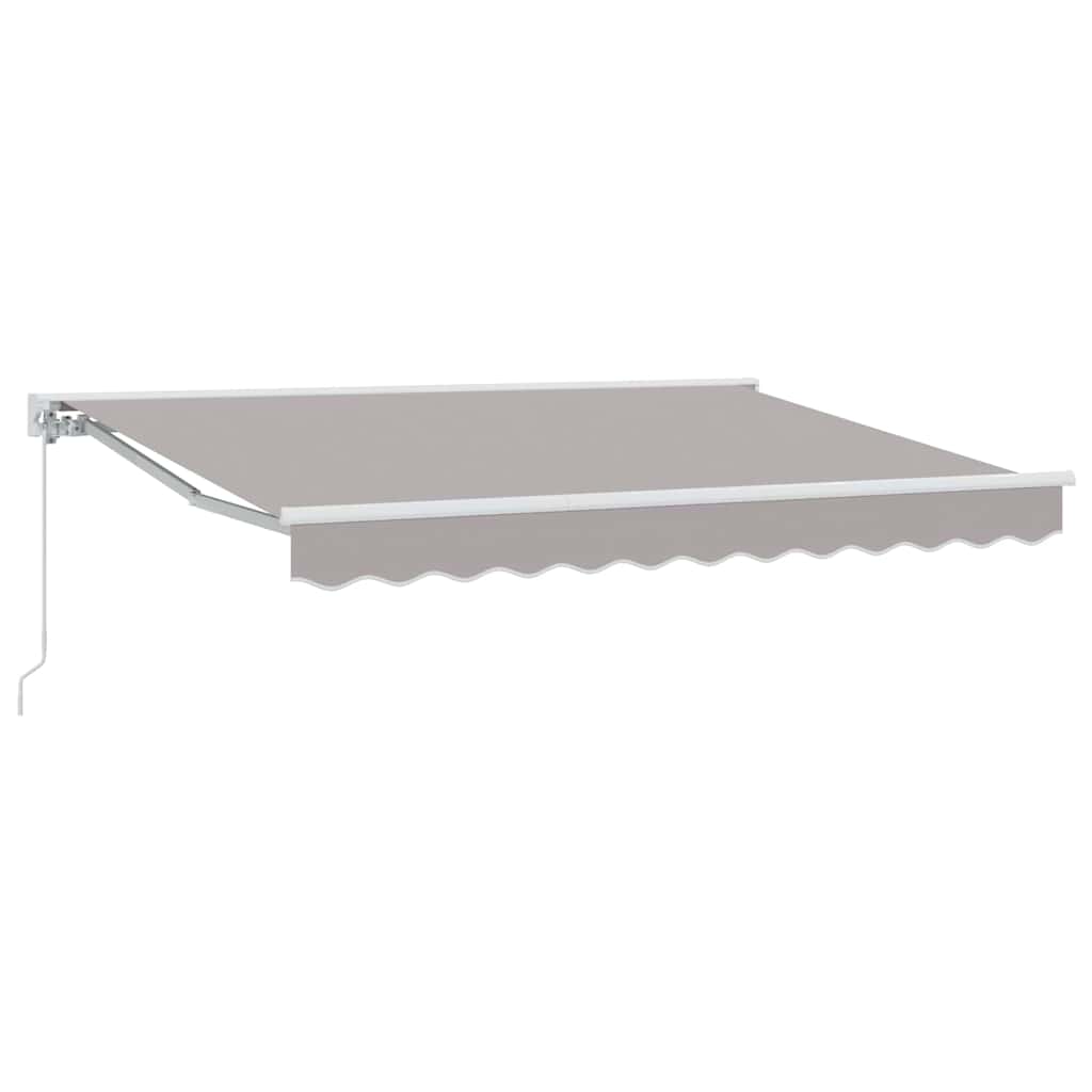Markiseramme Lysegrå 350 x 200 cm Polyester med PU-belegg