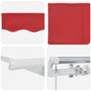 Innvendbar Markise Rød 350 x 200 cm Polyester og aluminium