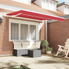 Innvendbar Markise Rød 350 x 200 cm Polyester og aluminium