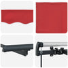 Innvendbar Markise Rød 350 x 200 cm Polyester og aluminium