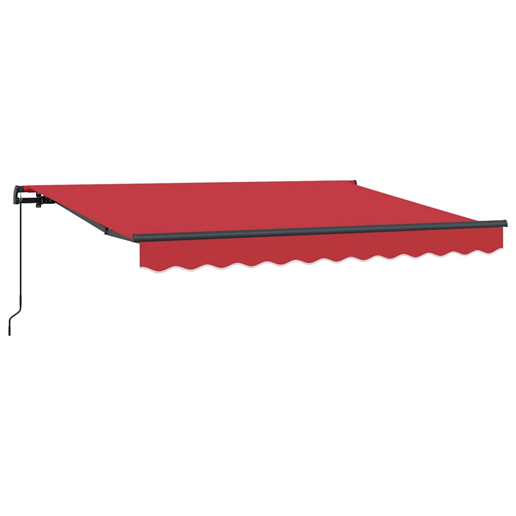 Innvendbar Markise Rød 350 x 200 cm Polyester og aluminium