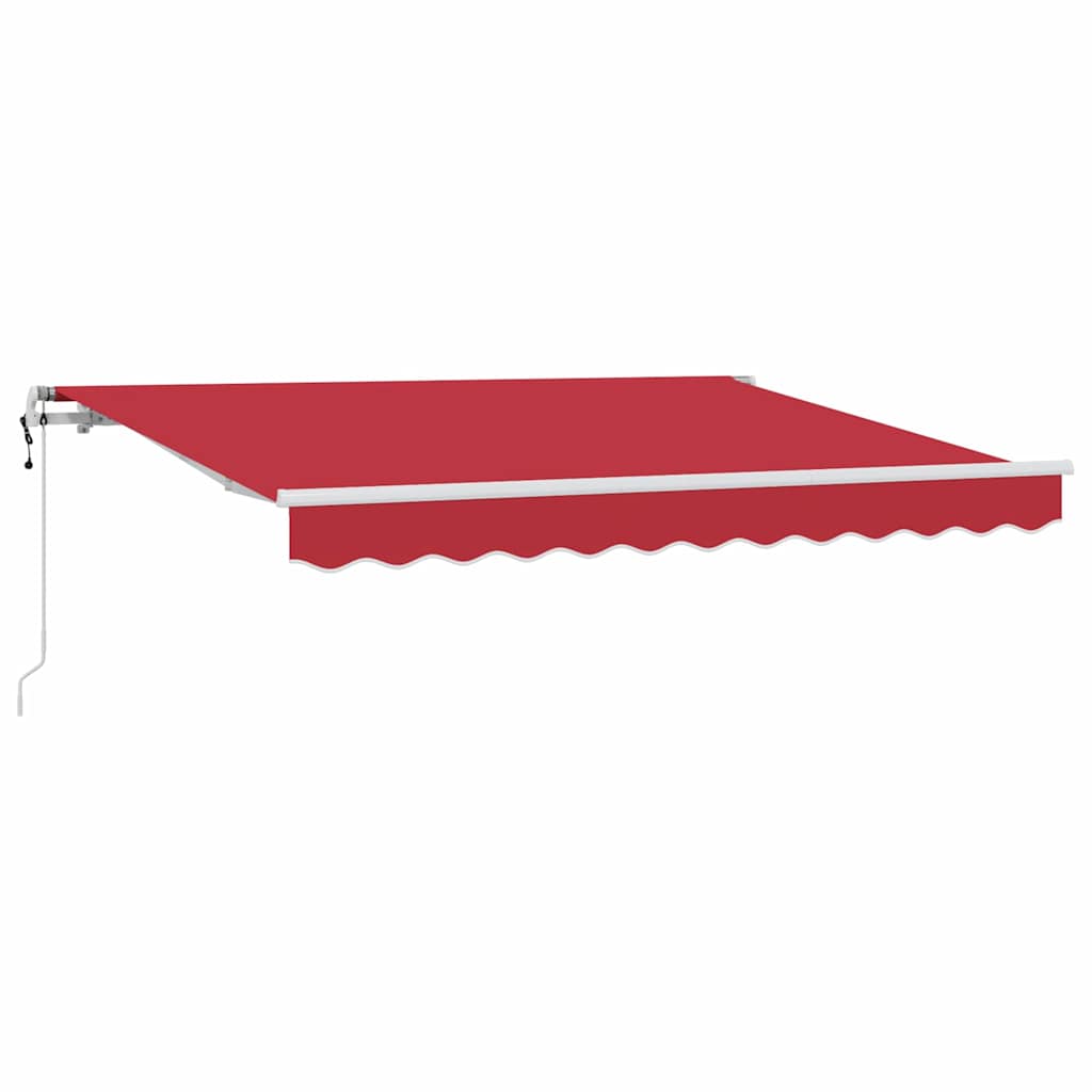 Innvendbar Markise Rød 350 x 200 cm Polyester og aluminium