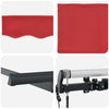 Innvendbar Markise Rød 350 x 200 cm Polyester og aluminium