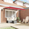 Innvendbar Markise Rød 350 x 200 cm Polyester og aluminium
