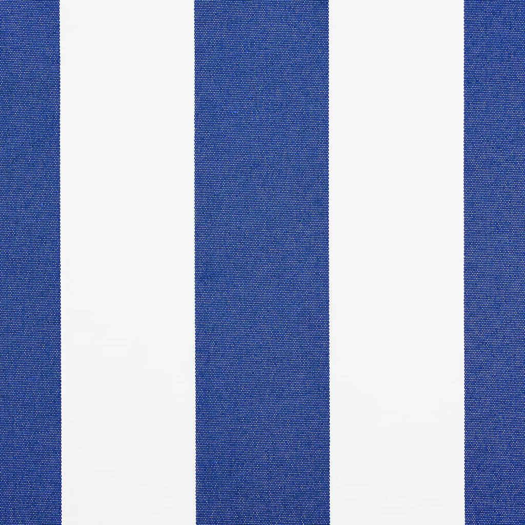 Markiseramme Blå og hvit 400 x 200 cm Polyester med PU-belegg
