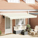 Markiseramme Krem 400 x 200 cm Polyester med PU-belegg