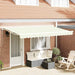 Markiseramme Krem 400 x 200 cm Polyester med PU-belegg