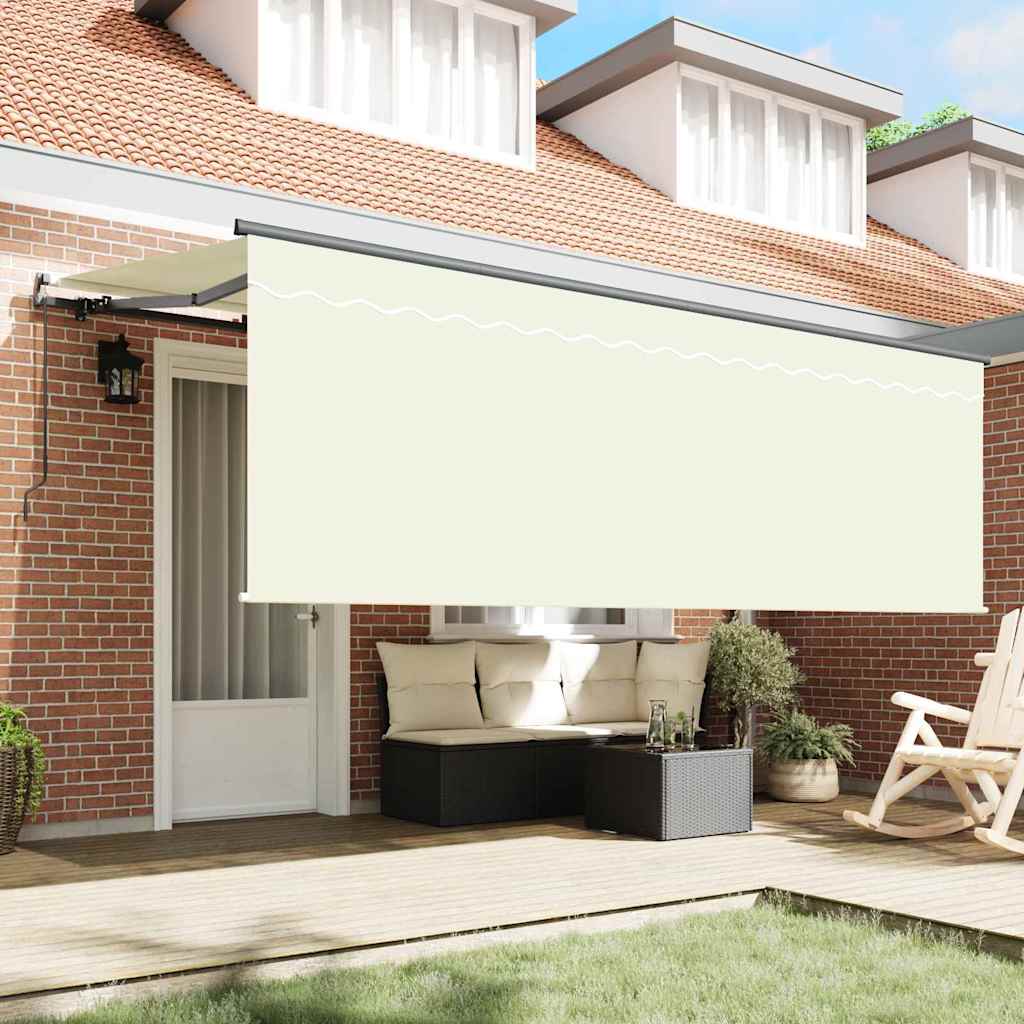 Innvendbar Markise Krem 400 x 200 cm Polyester og aluminium vidaXL