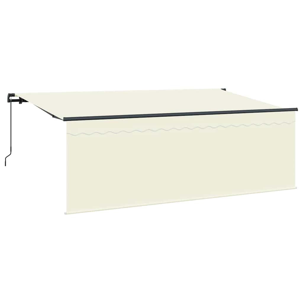 Innvendbar Markise Krem 400 x 200 cm Polyester og aluminium vidaXL