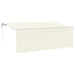 Innvendbar Markise Krem 400 x 200 cm Polyester og aluminium