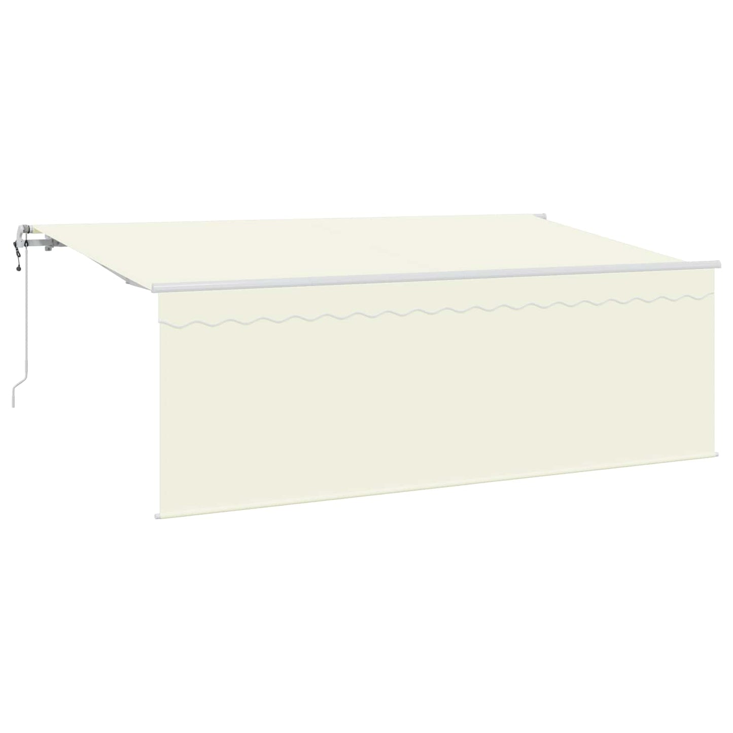 Innvendbar Markise Krem 400 x 200 cm Polyester og aluminium