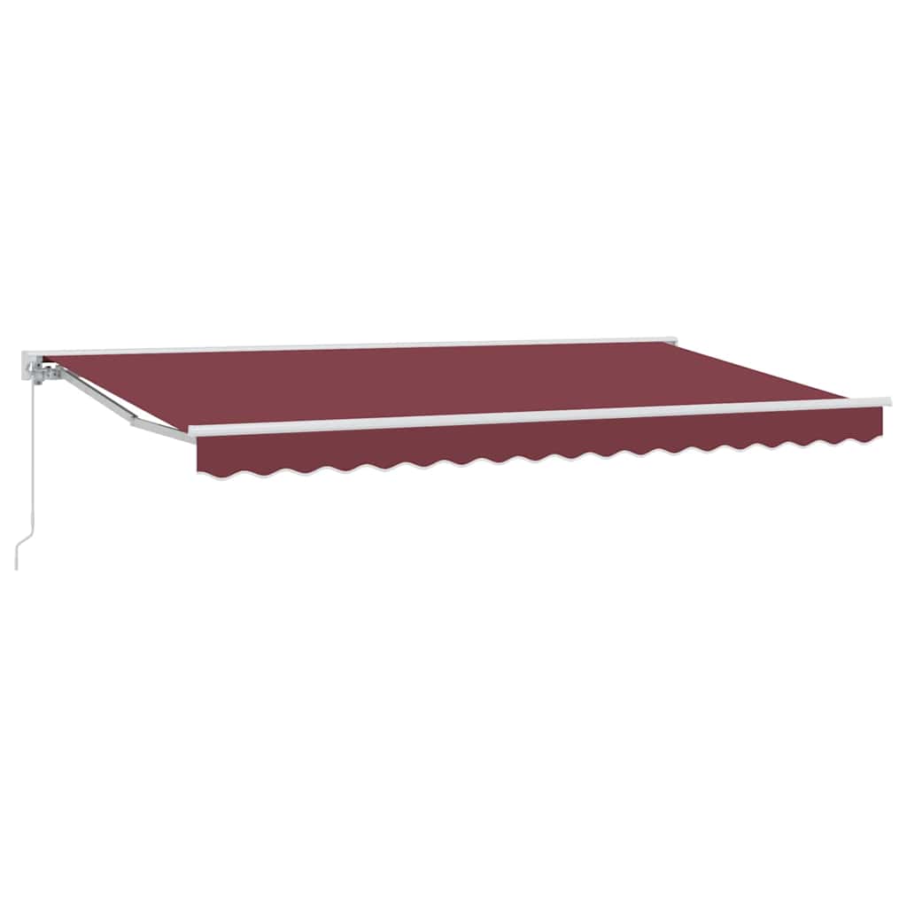 Markiseramme Burgunder 400 x 200 cm Polyester med PU-belegg