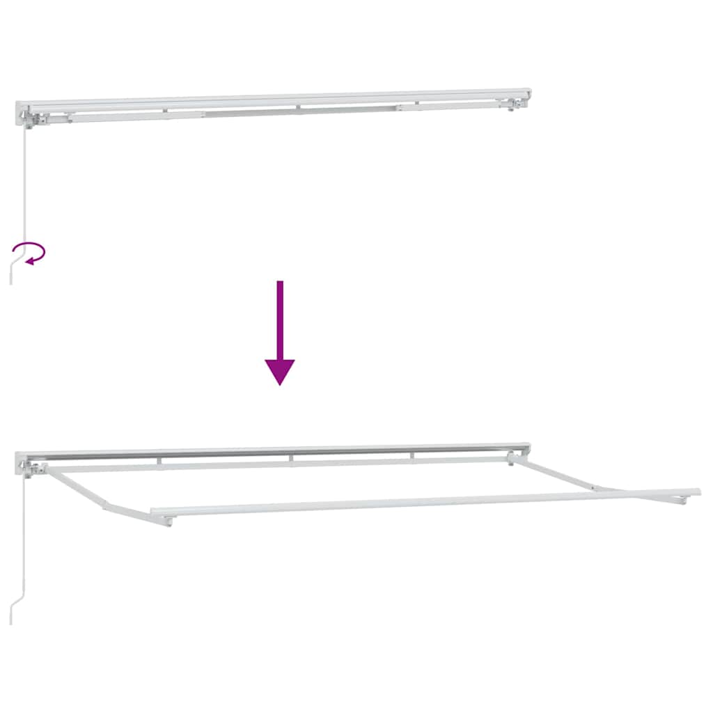 Innvendbar Markise Burgunder 400x200 cm stoff