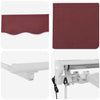 Innvendbar Markise Burgunder 400x200 cm stoff