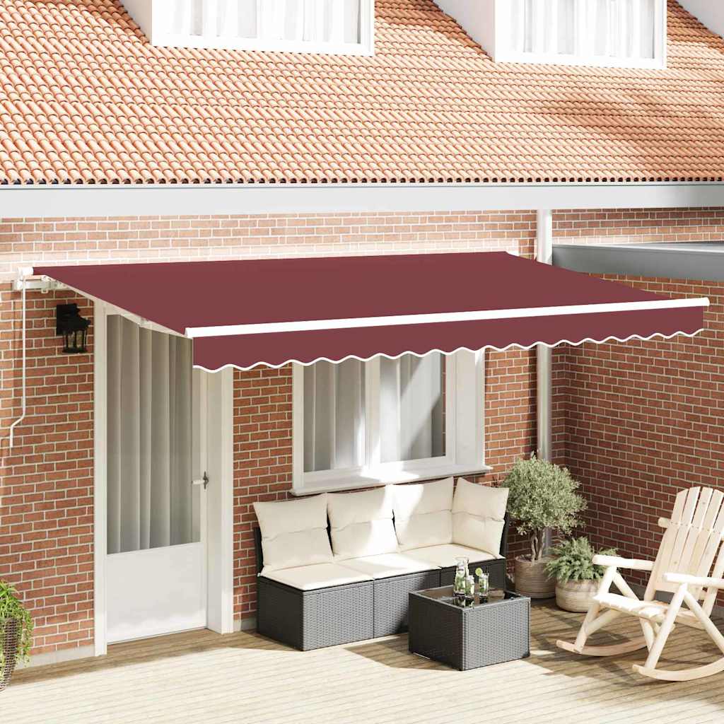 Innvendbar Markise Burgunder 400 x 200 cm stoff