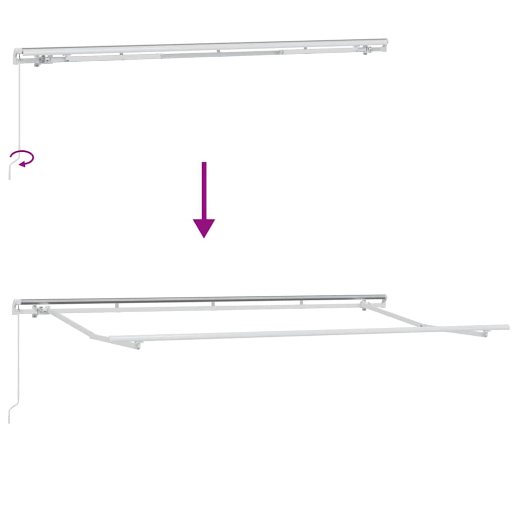 Innvendbar Markise Burgunder 400 x 200 cm