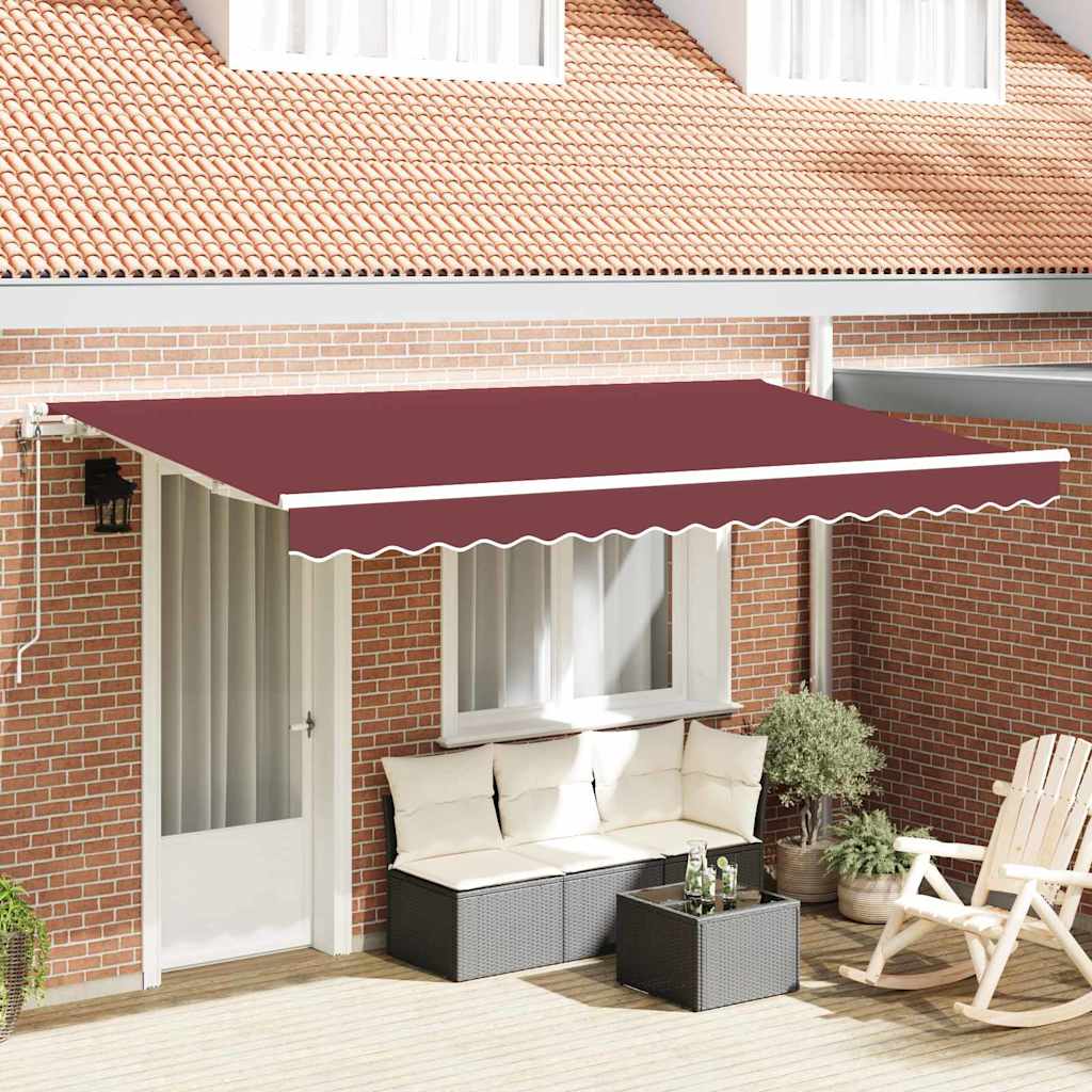 Innvendbar Markise Burgunder 400 x 200 cm stoff