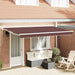 Markiseramme Brun 400 x 200 cm Polyester med PU-belegg