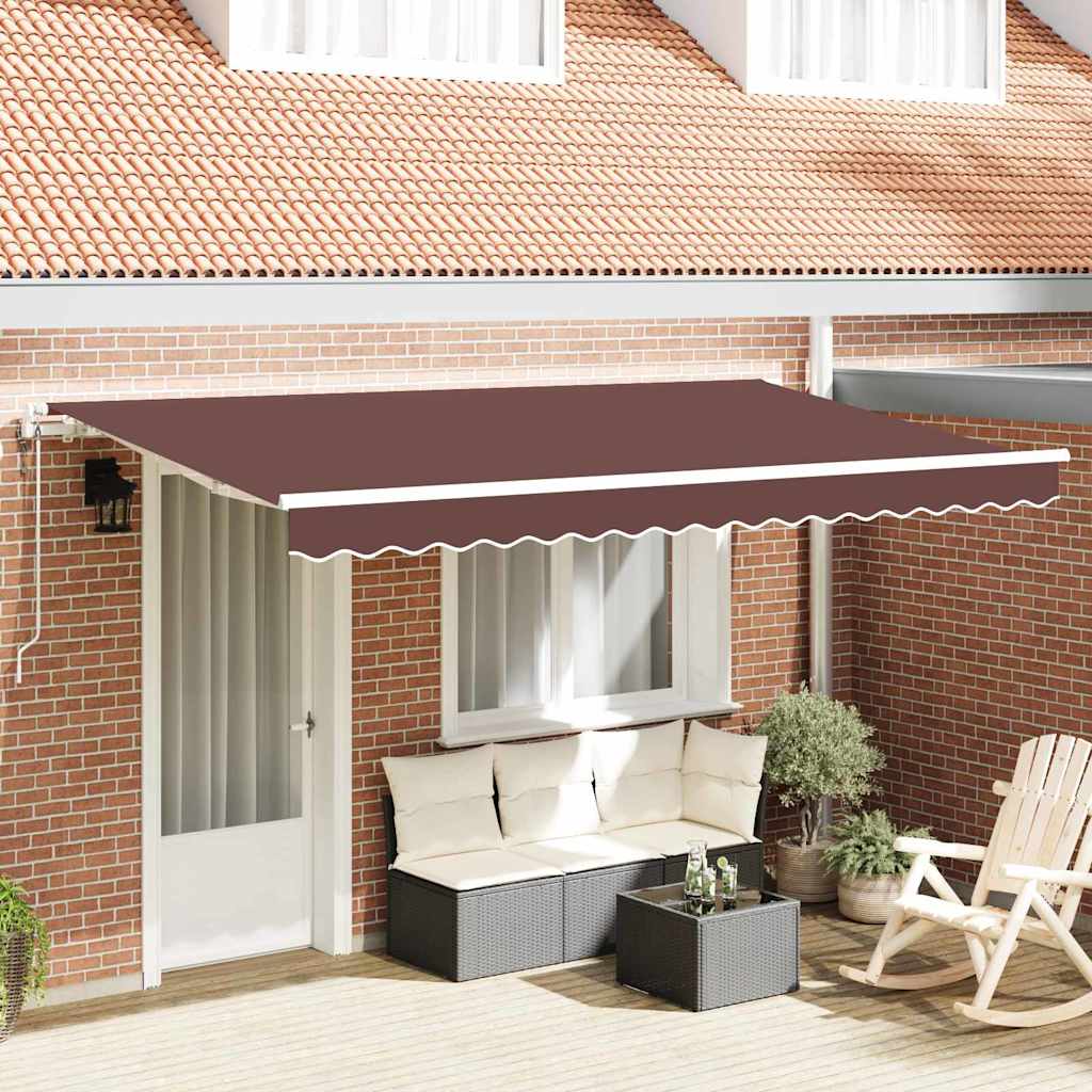 Innvendbar Markise Brun 400 x 200 cm stoff
