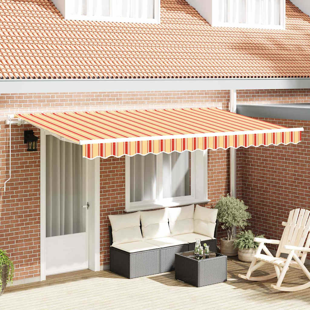 Uttrekkbar markise Gul 400 x 200 cm stoff