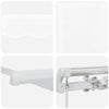 Innvendbar Markise Hvit 400 x 200 cm Polyester og aluminium