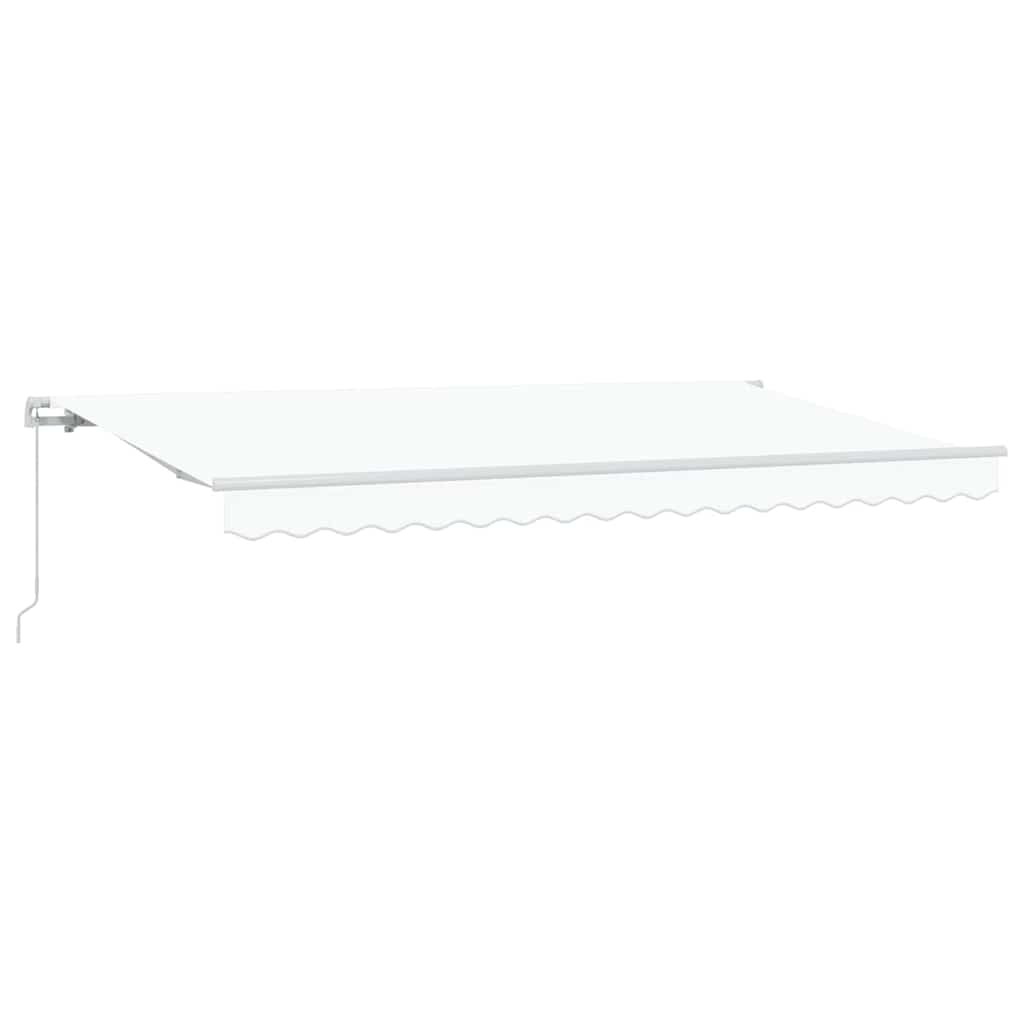 Innvendbar Markise Hvit 400 x 200 cm Polyester og aluminium