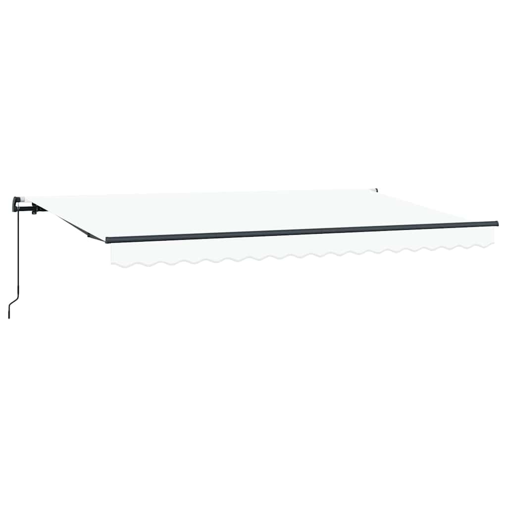 Innvendbar Markise Hvit 400 x 200 cm Polyester og aluminium